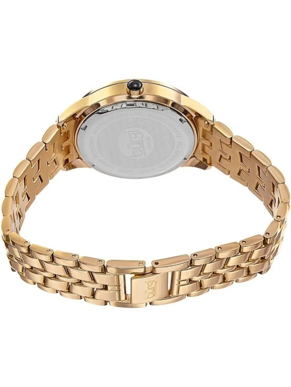 NWT Burgi Silver and Gold Dial Gold-tone Steel Ladies Watch